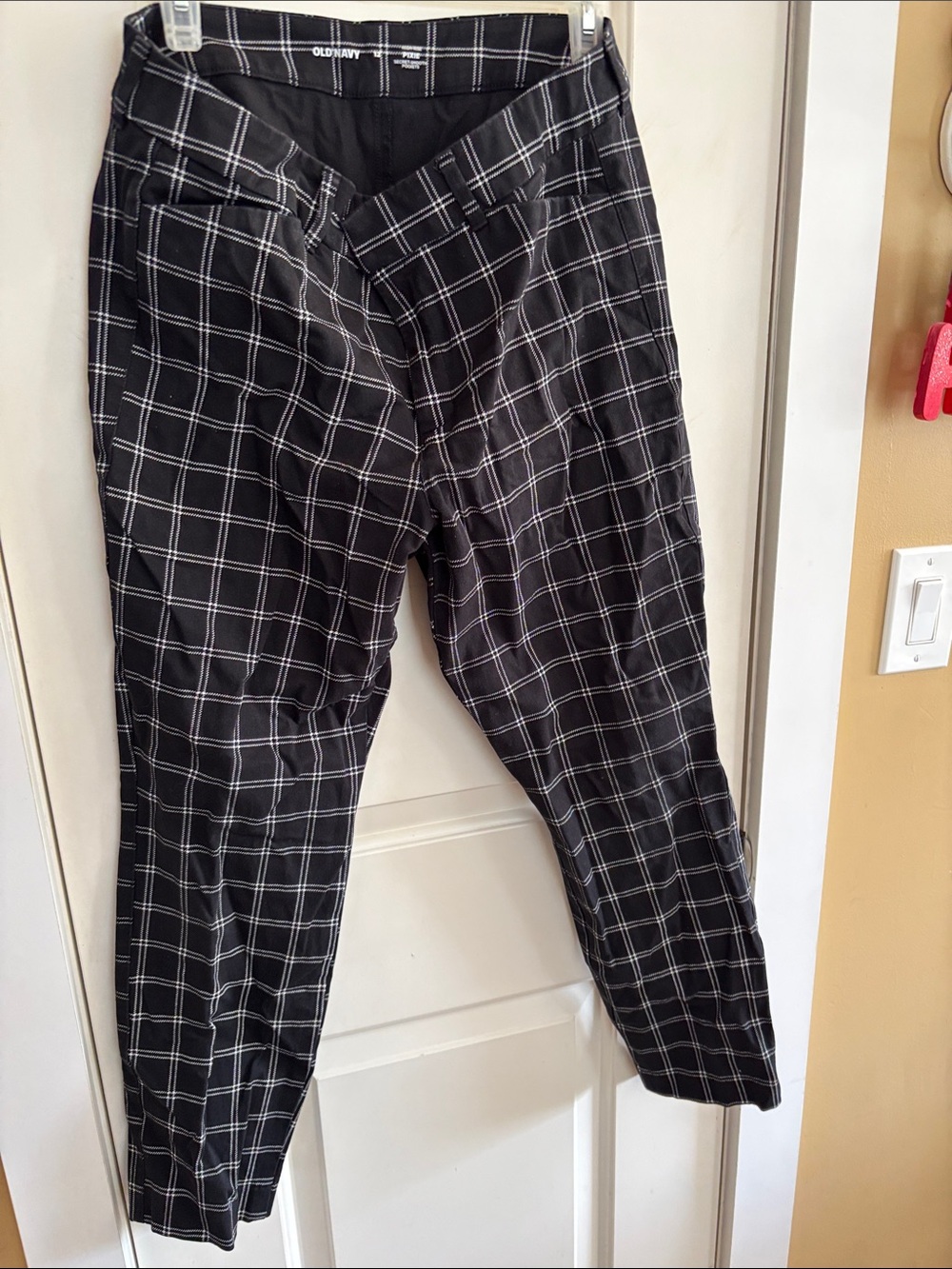 Old Navy Black Windowpane Plaid Men's Dress Pants